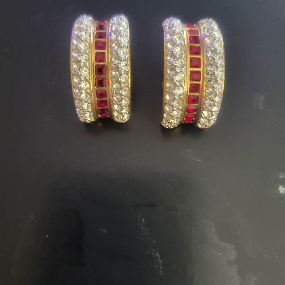 Swarovski Vintage Clip On Earrings